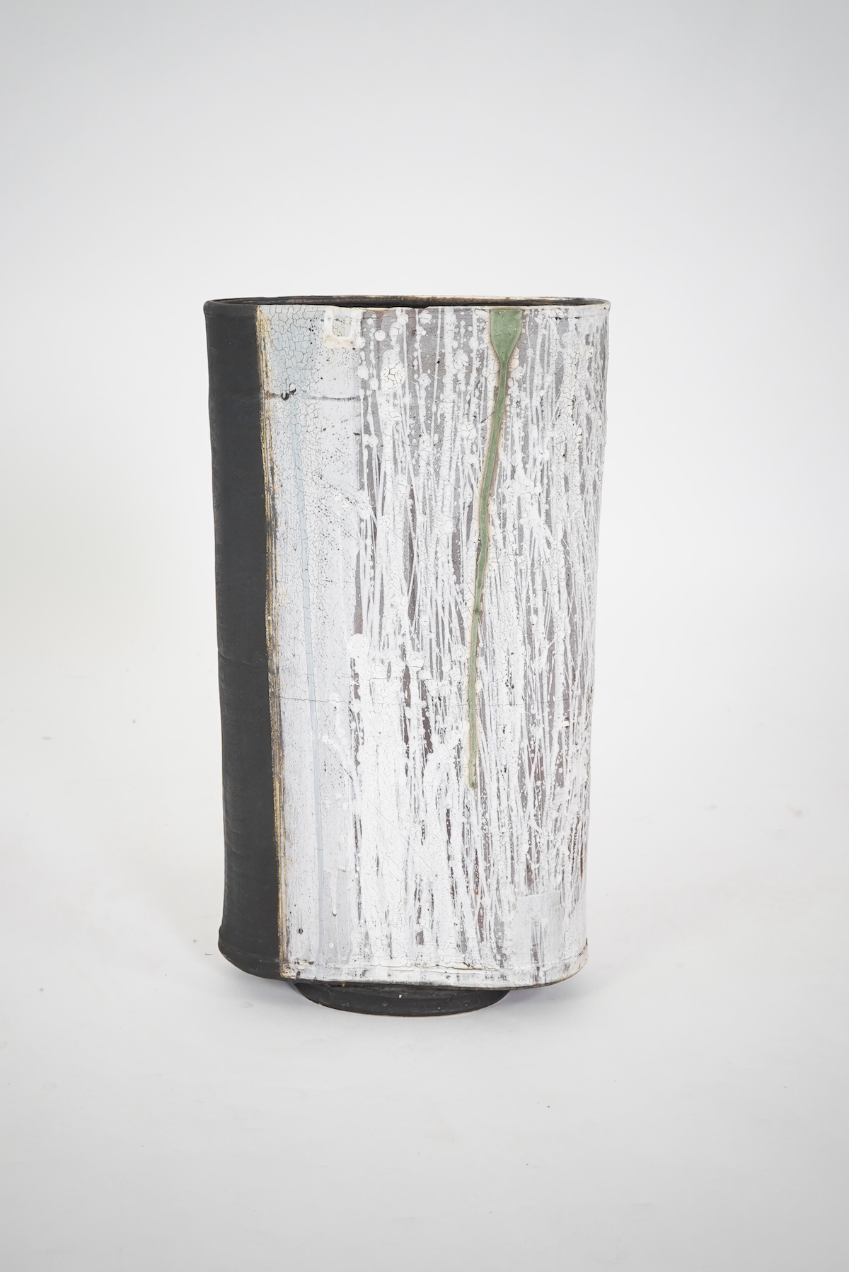 Sam Hall (b. 1967): A large flat-sided stoneware vase